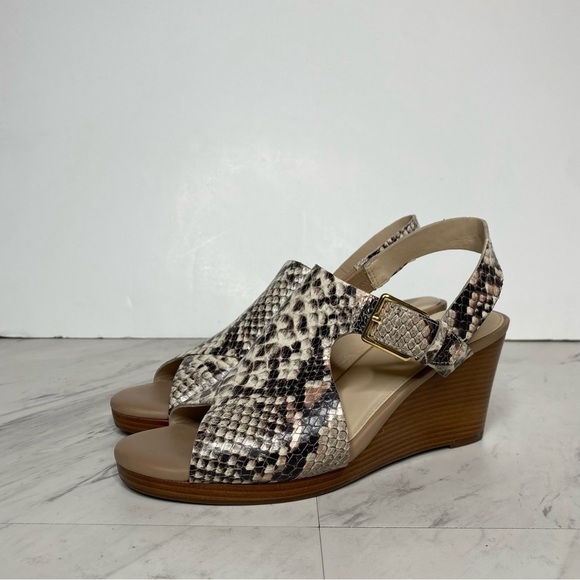 Cole Haan Philomina Snake Skin Wedge Sandal 6 1/2 B - Picture 14 of 14